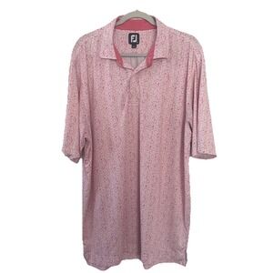 FootJoy Golf Polo Shirt Mens XL Pink Floral
